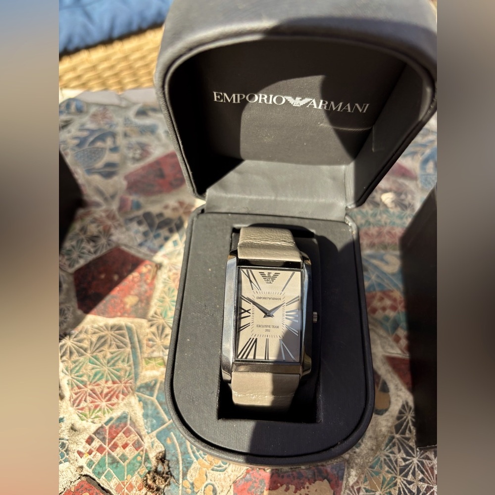 Emporio Armani “Exclusive team 2011” watch. Needs new battery